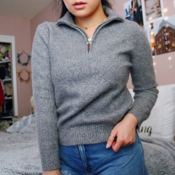 Northern Isles Sweaters - Northern Isles Quarter Zip Cashmere Pullover